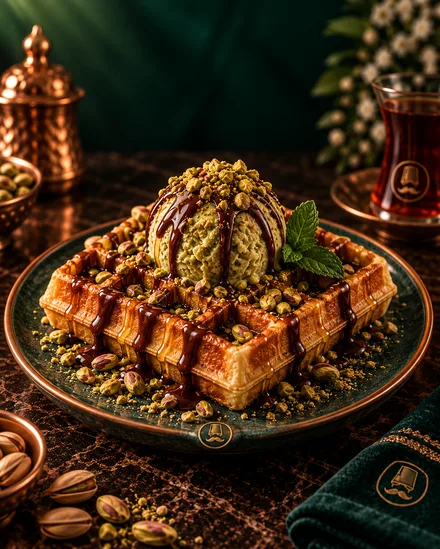 Baklava mit Eis